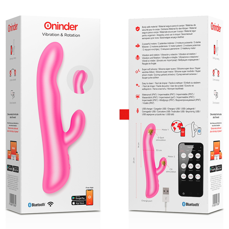 ONINDER - OSLO VIBRATION & ROTATION PINK - FREE APP