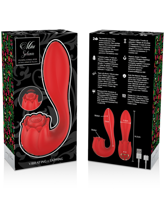 MIA - SELENA STIMULATOR VIBRATING + TAPPING RED